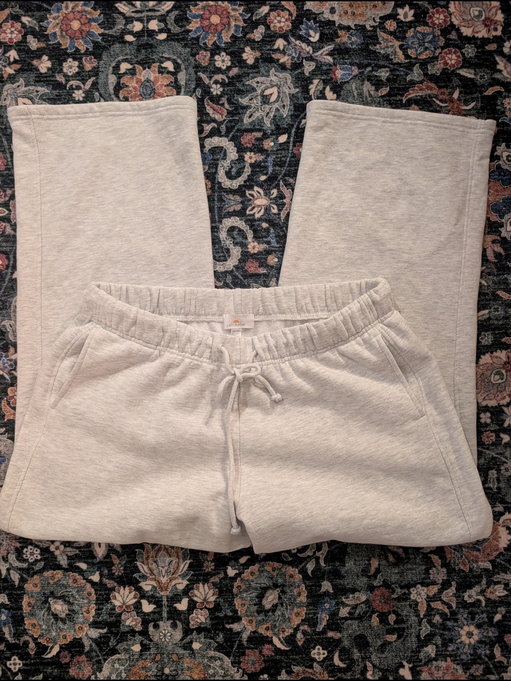 Women's Light Gray Drawstring Sweatpants